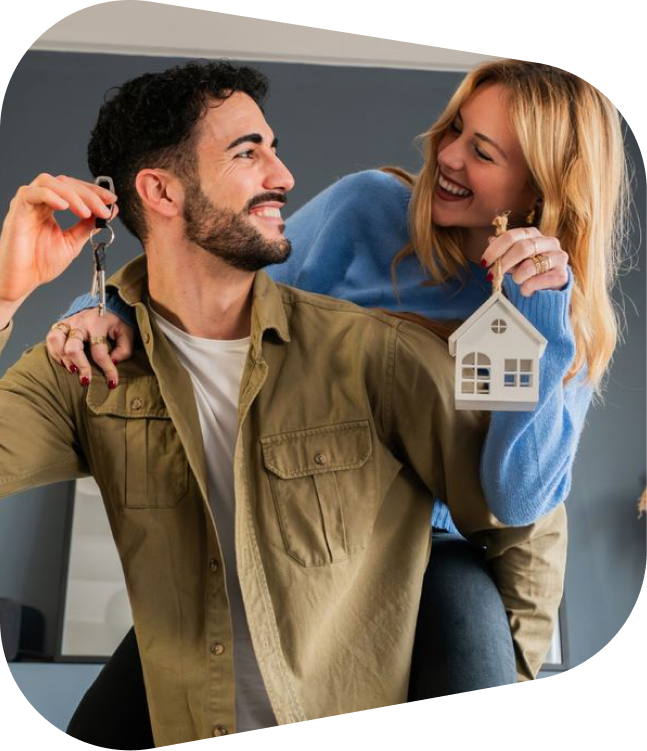 Couple with home keys